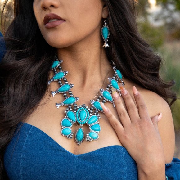 Anna Turquoise Necklace Set - Picture 1 of 1